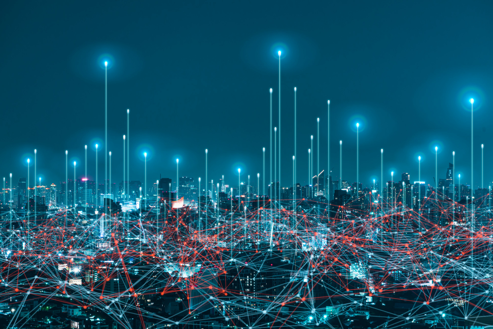 network-digital-hologram-internet-things-city-background-5g-network-wireless-systems